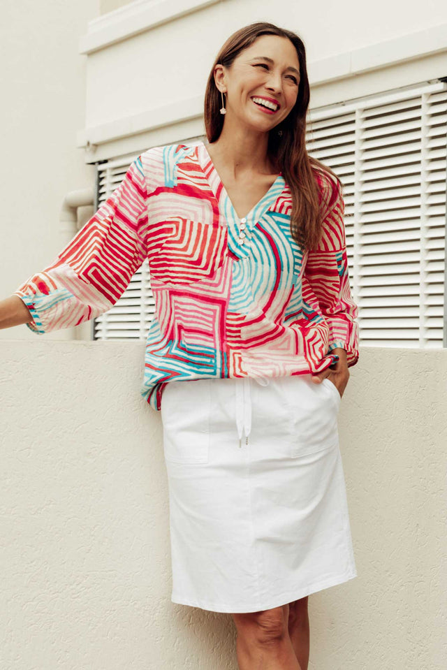 Abigail White Drawstring Skirt image 2