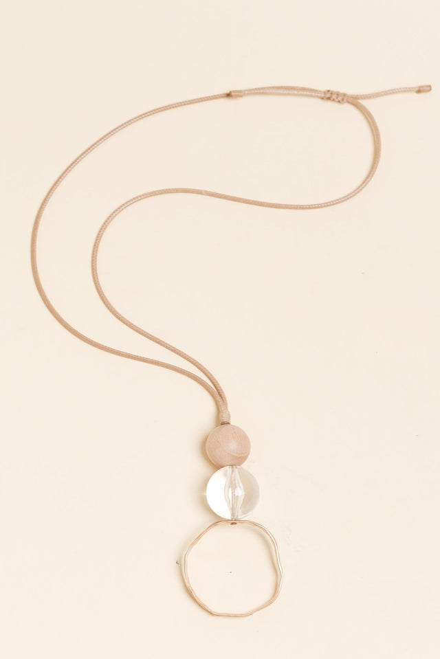 Ambra Natural Beaded Pendant Necklace