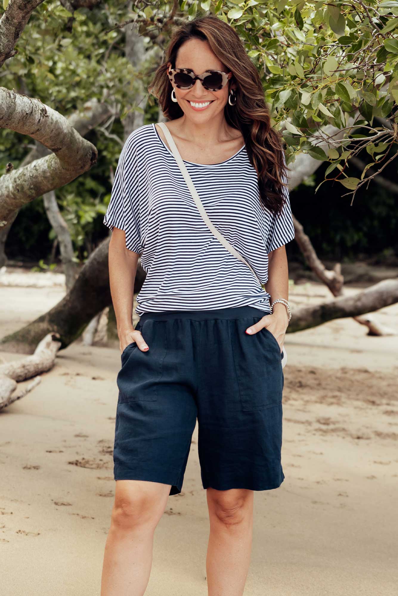 womens linen dress shorts Mia Shorts