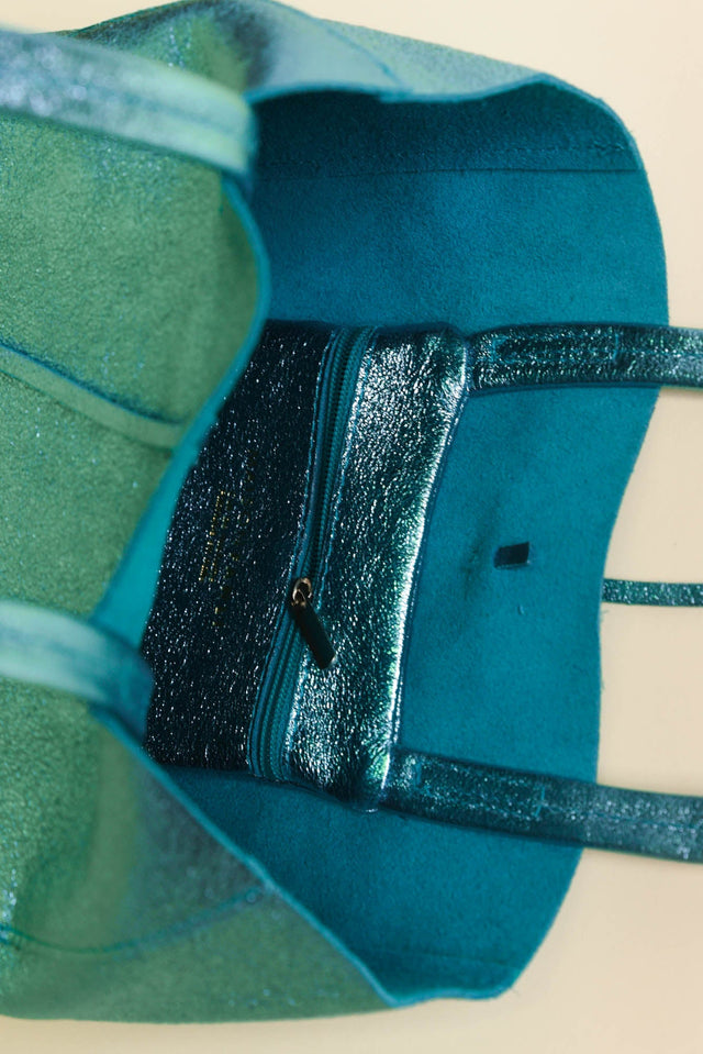 Atlanta Blue Metallic Tote Bag