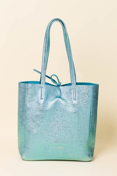 Atlanta Blue Metallic Tote Bag