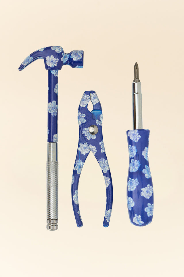 Blue Flower Tools Set