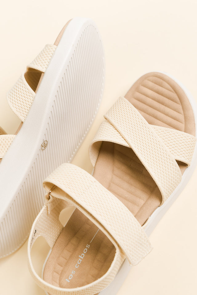 Brasilia Cream Knit Platform Sandal image 3