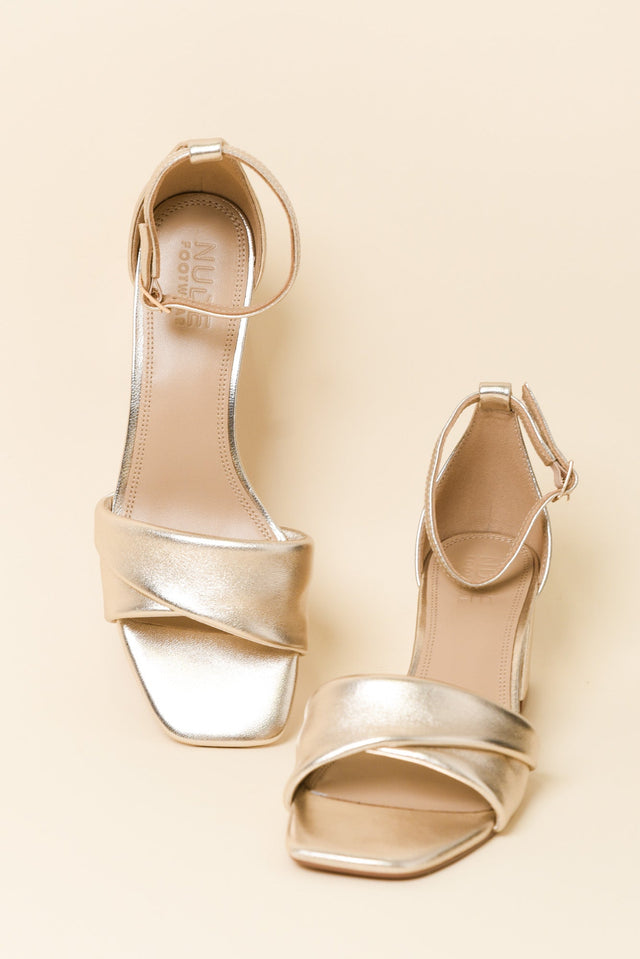 Britt Gold Leather Heel