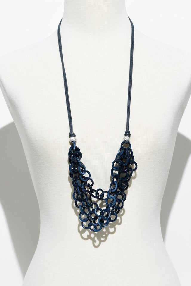 Carey Dark Blue Layered Necklace