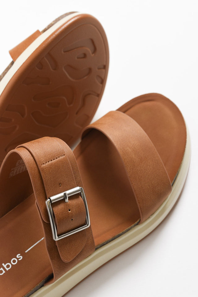 Carta Tan Platform Buckle Slide image 7