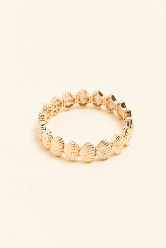 Chantilly Gold Shell Beaded Bracelet image 1