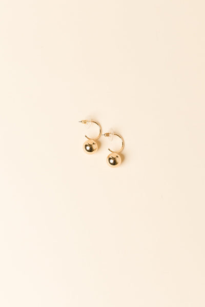 Chelsea Gold Ball Drop Earrings