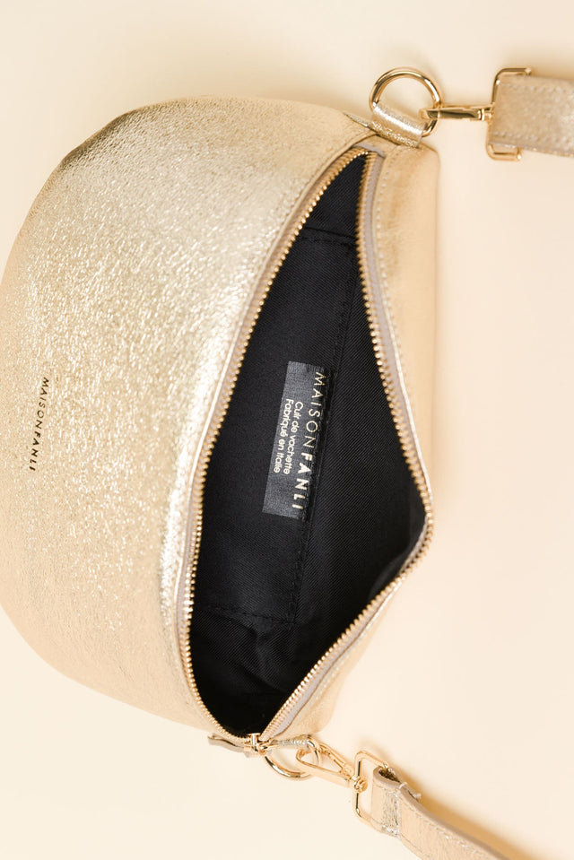 Christine Gold Metallic Leather Bumbag