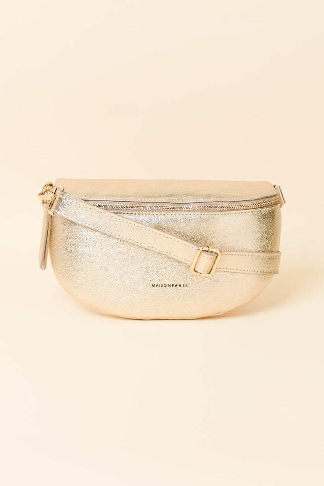 Christine Gold Metallic Leather Bumbag