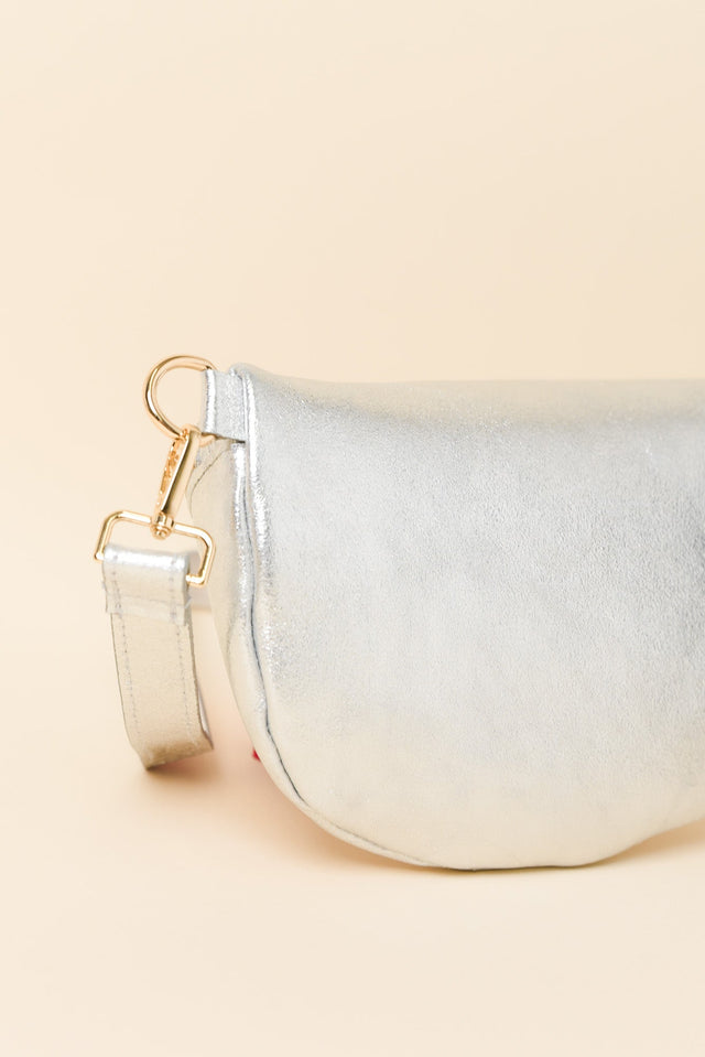 Christine Silver Metallic Leather Bumbag image 3