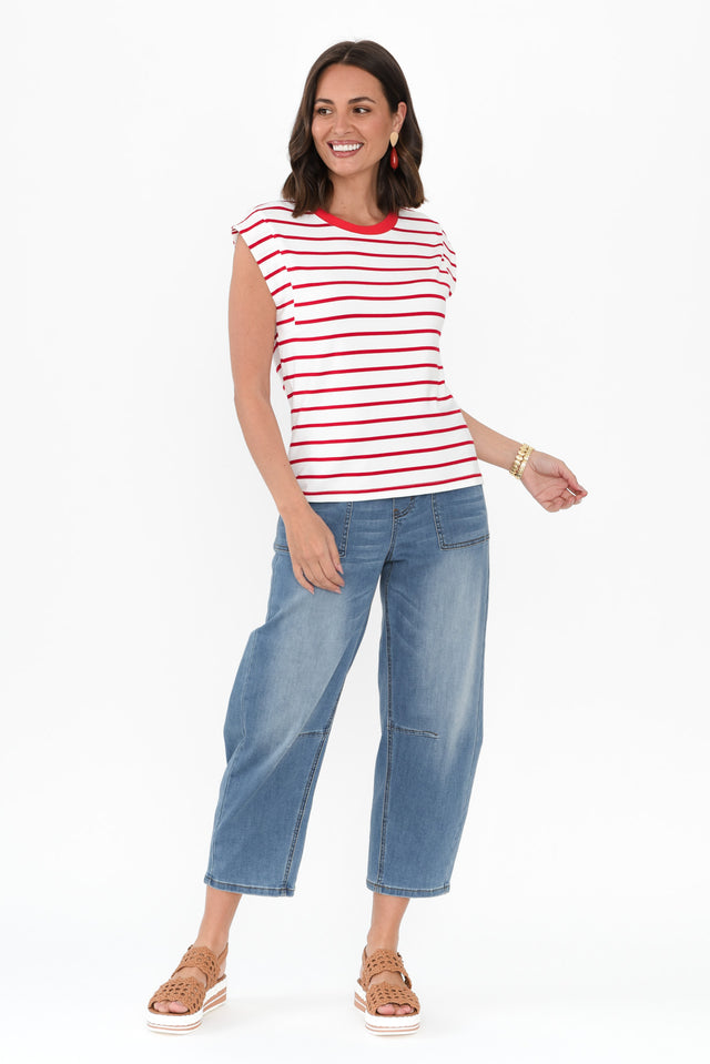 Diana Berry Stripe Bamboo Tee image 3