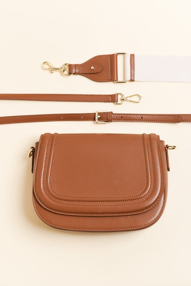 Dickens Tan Leather Crossbody Bag