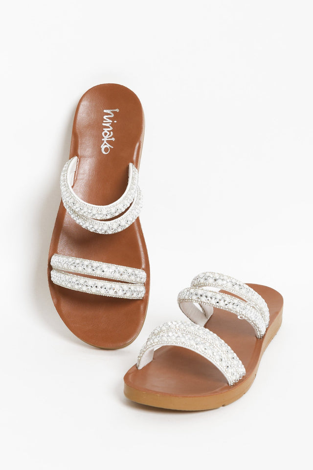 Dominica Silver Diamante Slide