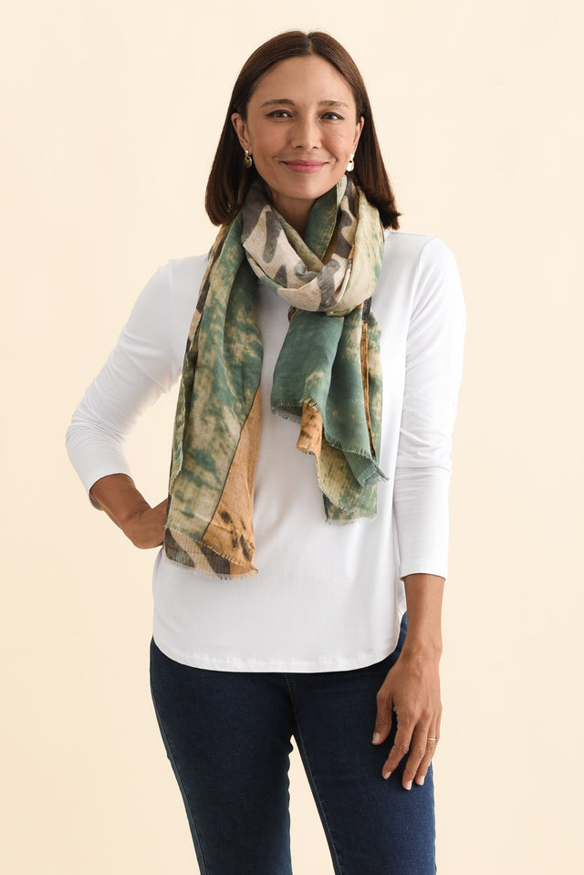 Duke Green Abstract Scarf