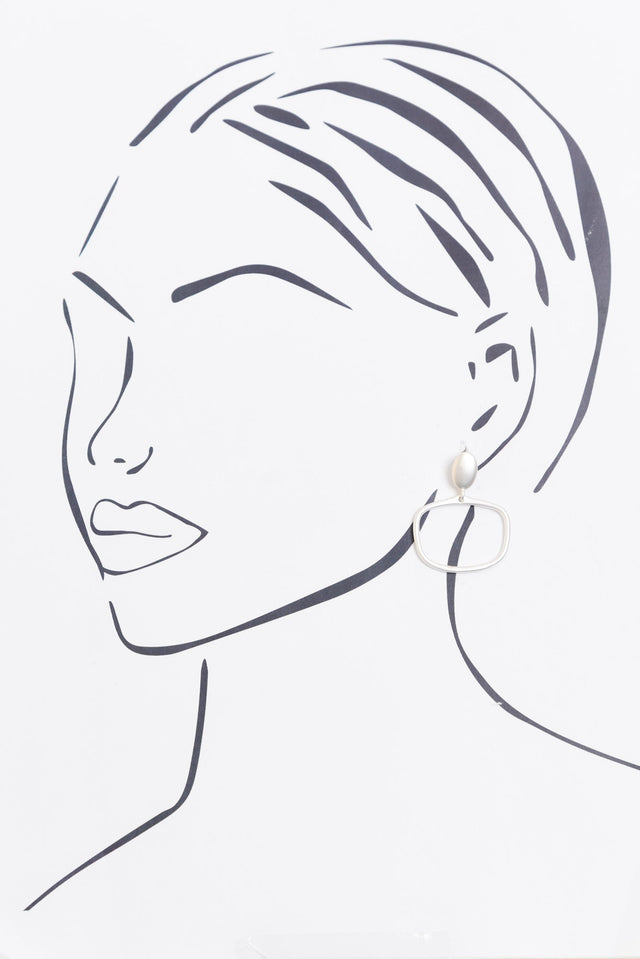 Eaton Silver Ring Drop Earrings image 2