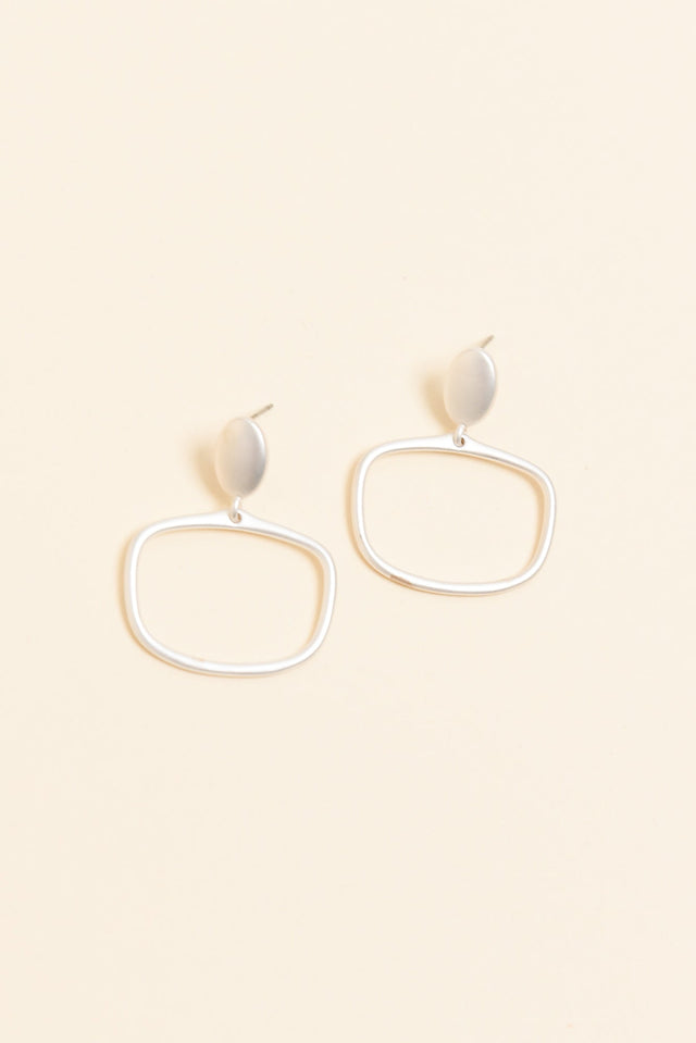 Eaton Silver Ring Drop Earrings image 1