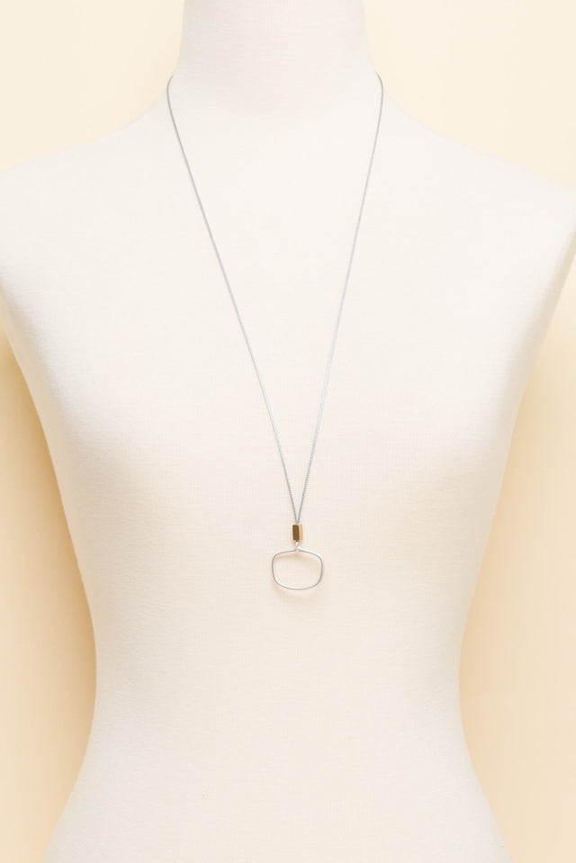 Eclipse Silver Ring Pendant Necklace