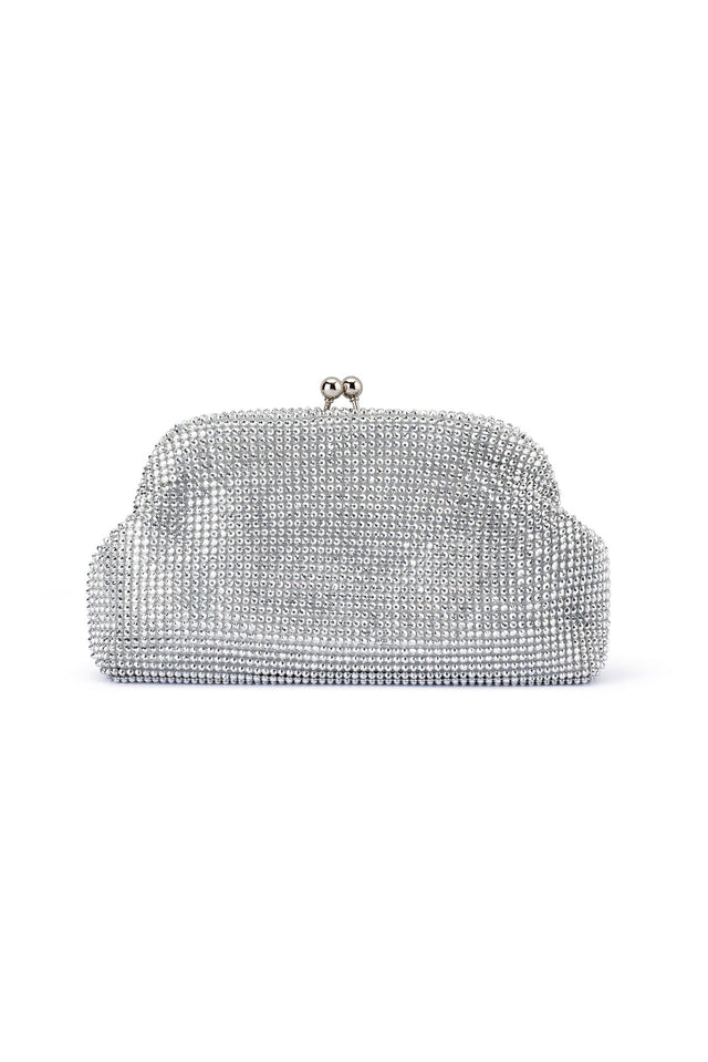 Ela Silver Crystal Clutch image 3