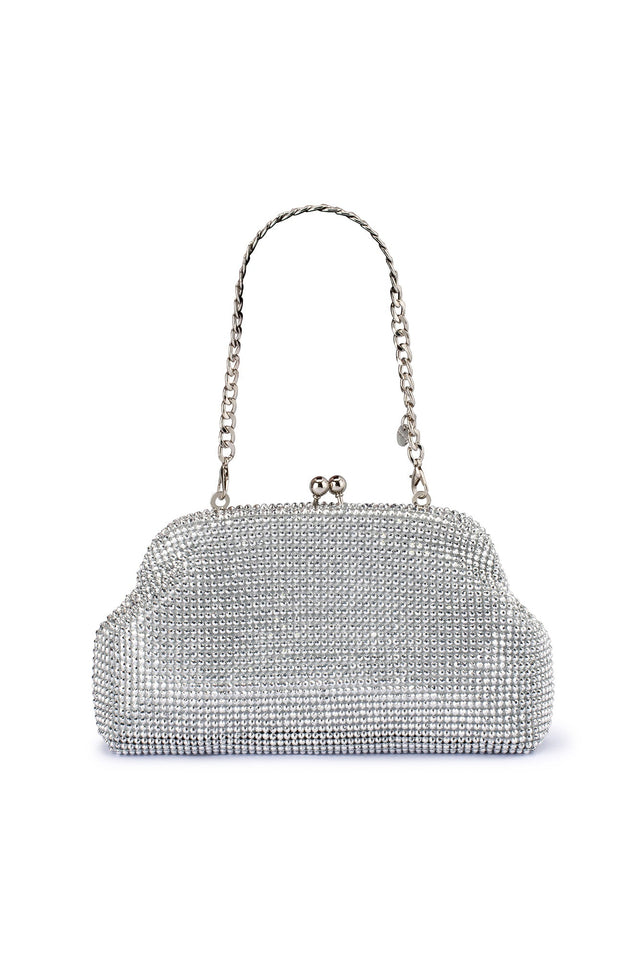 Ela Silver Crystal Clutch image 6