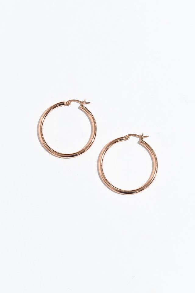 Erika Rose Gold Hoop Earrings
