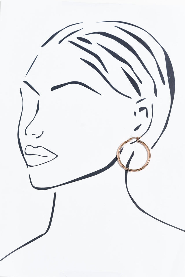 Erika Rose Gold Hoop Earrings