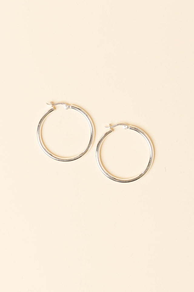 Erika Silver Hoop Earrings