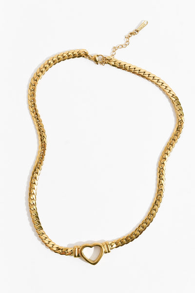 Etta Gold Heart Chain Necklace
