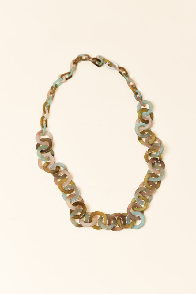 Fisher Green Resin Link Necklace