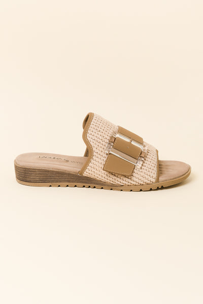 Givari Natural Buckle Woven Slide