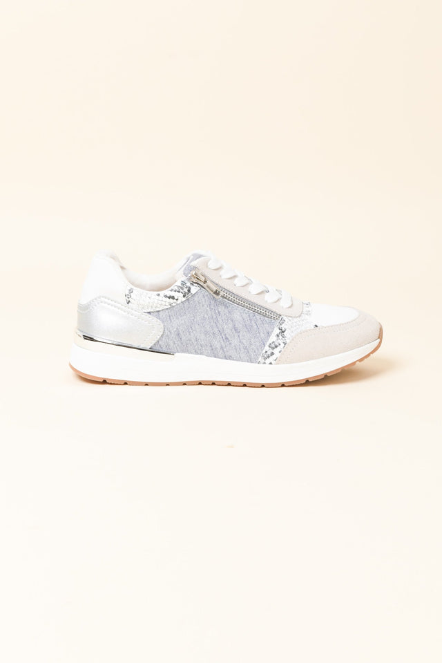 Glebe Denim Multi Leather Zip Sneaker