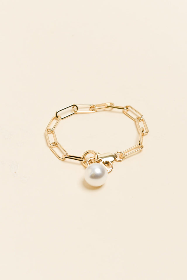 Hayley Gold Pearl Bracelet