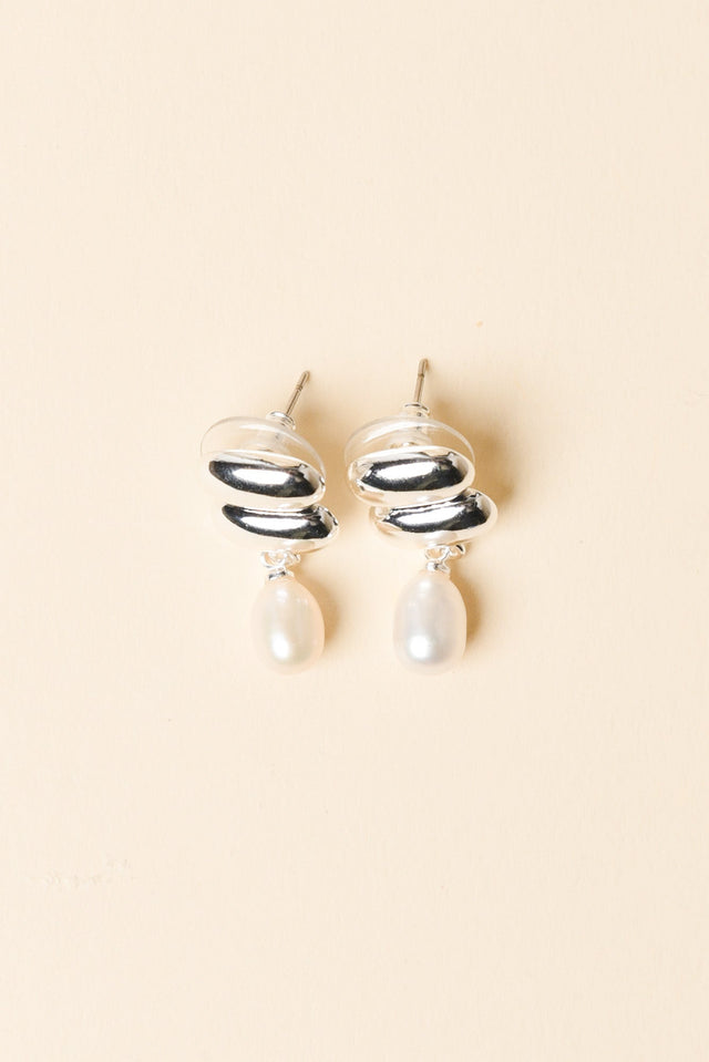 Heidi Silver Pearl Drop Earrings