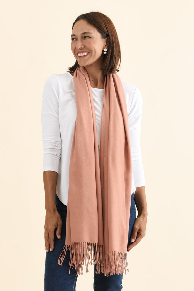 Heta Deep Blush Cotton Pashmina Scarf