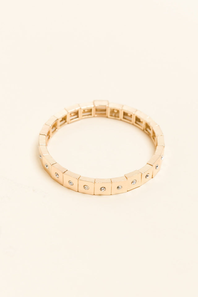 Isobel Gold Crystal Beaded Bracelet