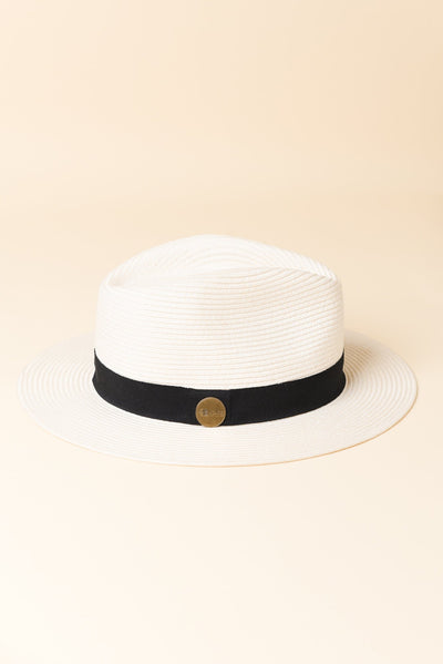 Ivory Wide Brim Travel Fedora