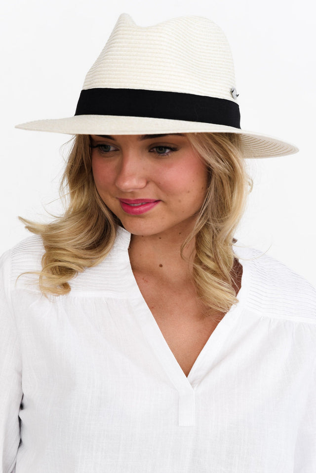 Ivory Wide Brim Travel Fedora image 5