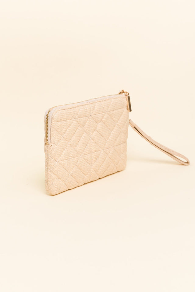 Jacob Natural Quilted Pouch