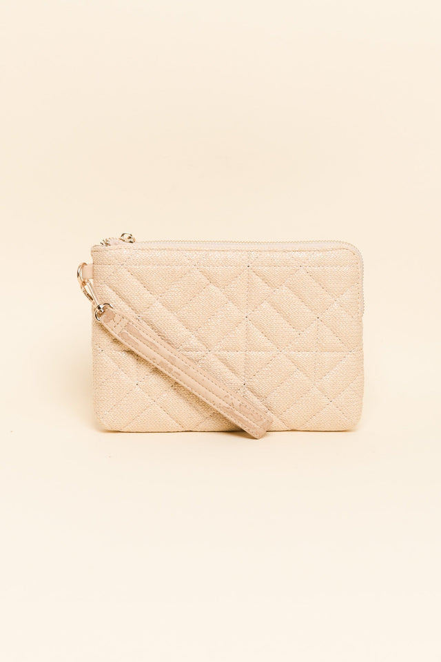 Jacob Natural Quilted Pouch