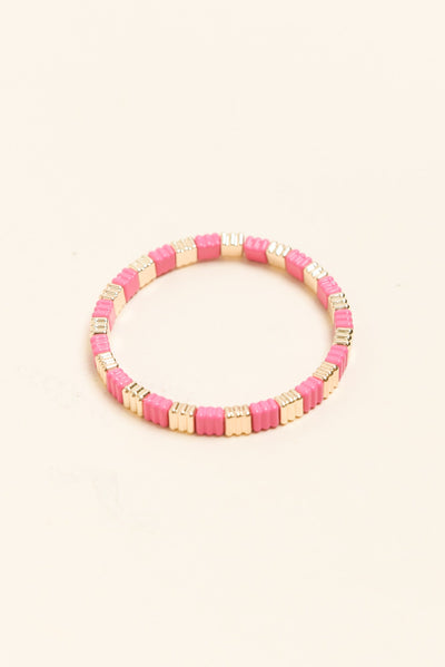 Java Pink Beaded Bracelet