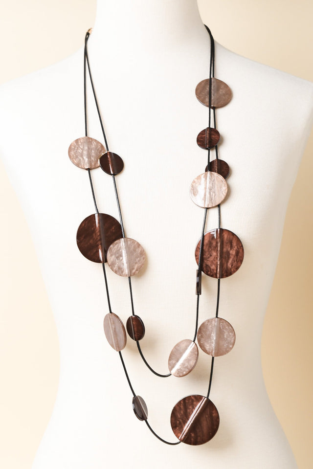 Julius Bronze Disc Necklace