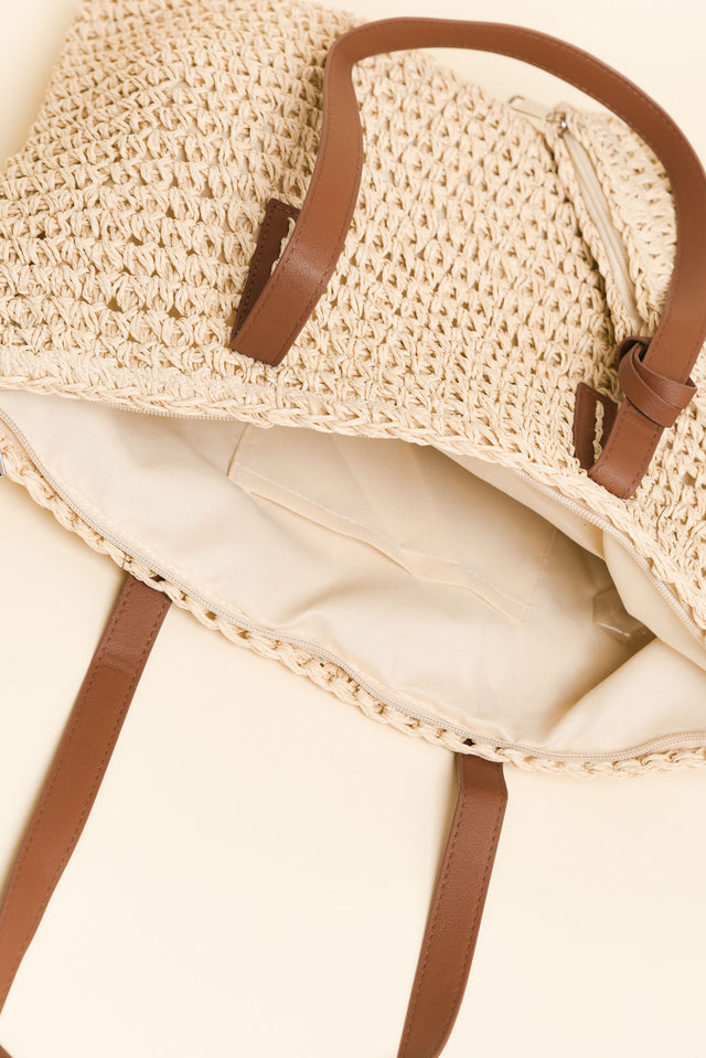 Kirby Natural Straw Tote Bag image 3