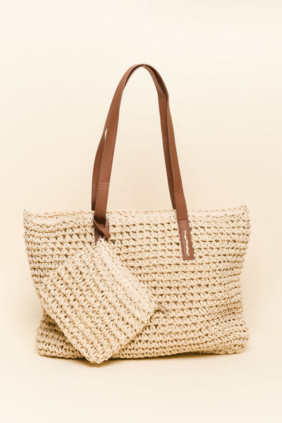 Kirby Natural Straw Tote Bag
