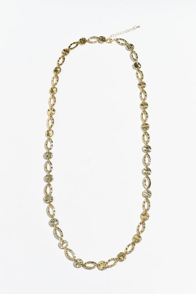 Kirra Gold Disc Ring Link Necklace