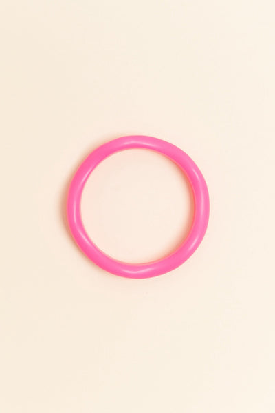 Lia Hot Pink Resin Wave Bangle
