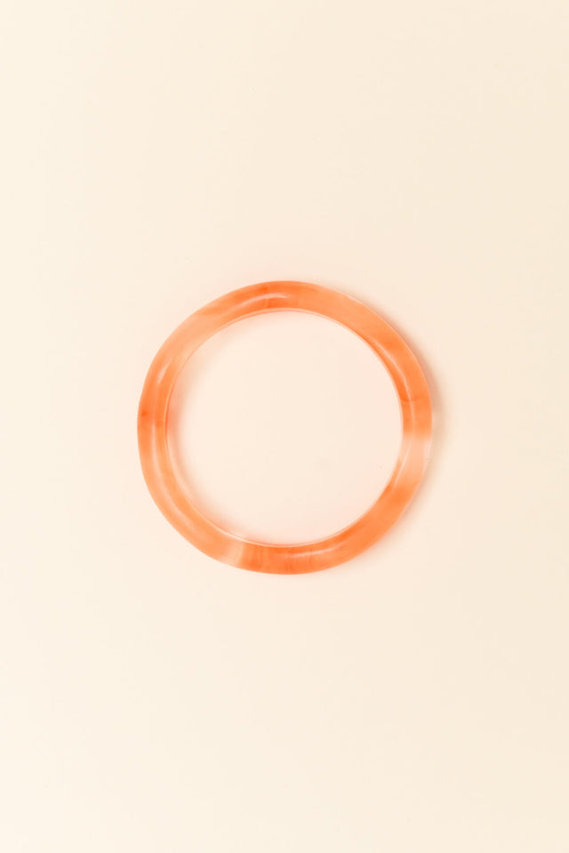 Lia Orange Swirl Resin Wave Bangle