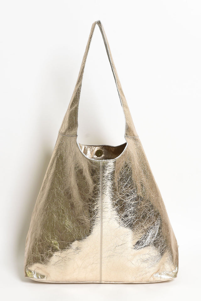 Lynx Champagne Metallic Shoulder Bag