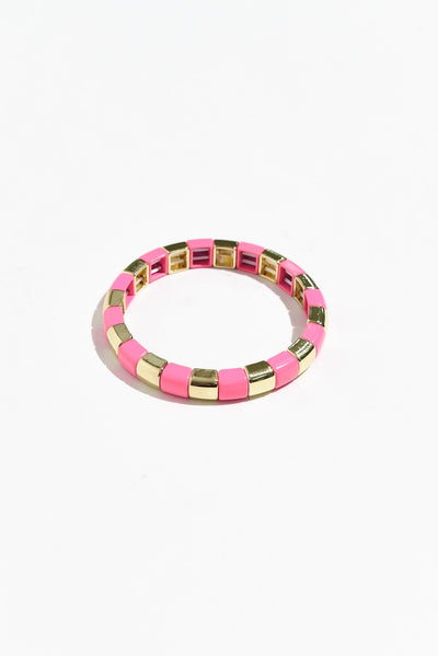 Maisey Pink Beaded Bracelet