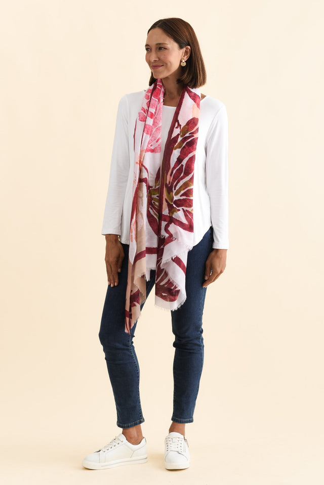 Maleny Pink Garden Scarf