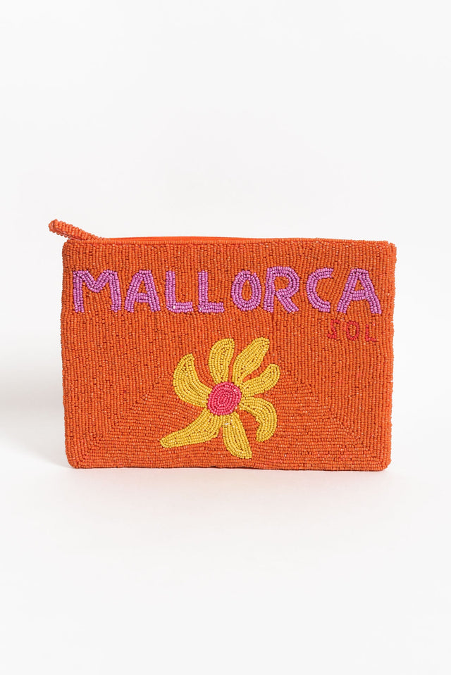 Mallorca Orange Beaded Clutch